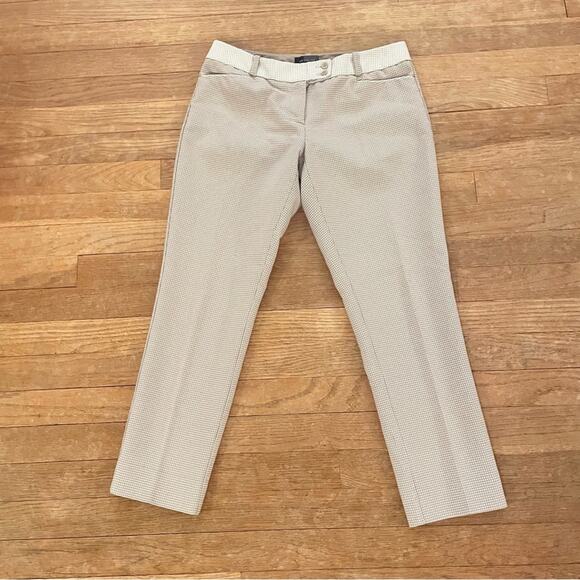 The Limited tan white slim ankle casual mid rise pants size 2 b8 - Picture 1 of 7